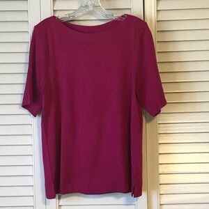 Chico's Fuchsia Short Sleeve Tee